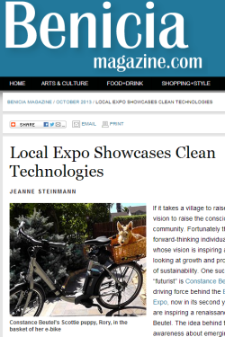 Benicia Magazine - Expo article in October 2013 issue